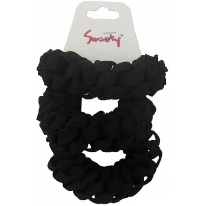 Braided Shoelace Hair Scrunchies, Pack of 6, Multi-Colour Hair Ties, Elastic Hair Accessories - Image 4